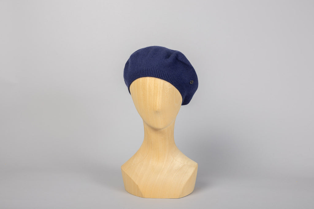 Béret cachemire navy packshot face