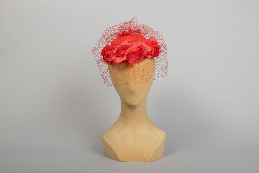 bibi de cérémonie Aura paille rose face