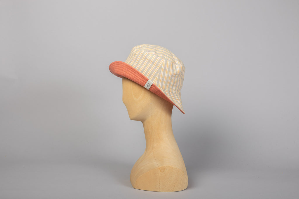 bob josh rayure lin reversible orange bord relevé