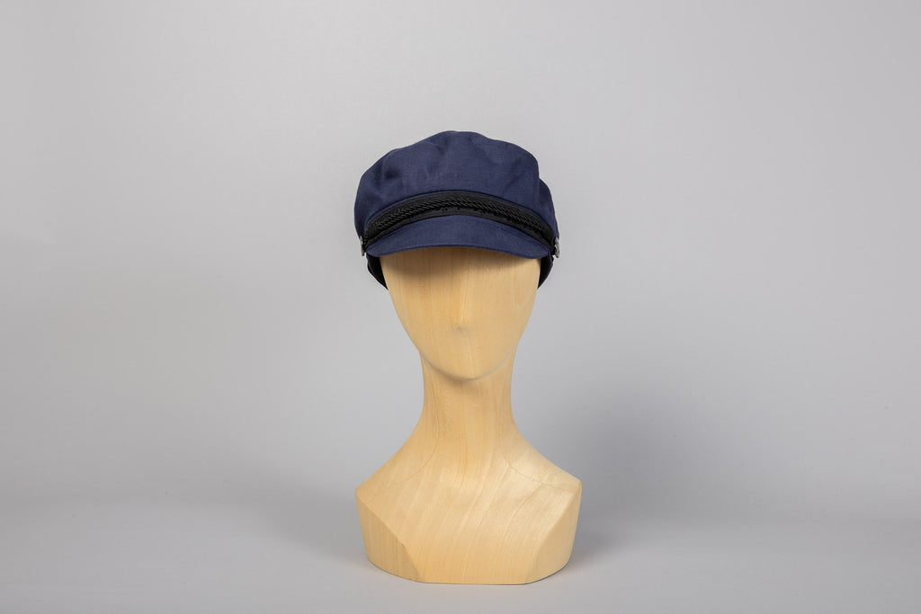 Carnac casquette de marin lin marine packshot face