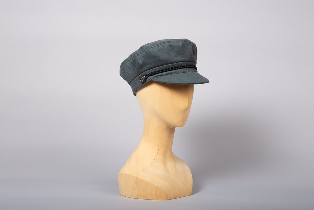 Carnac casquette de marin cachemire céladon packshot 3/4