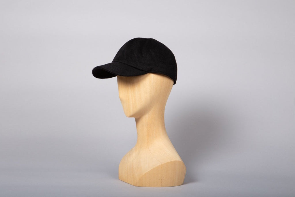 Casquette Barry Bond baseball cachemire noir packshot 3/4