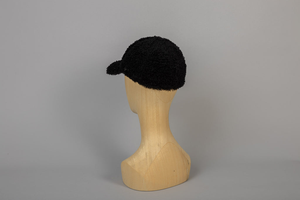 casquette baseball shearling Shercap noir de dos