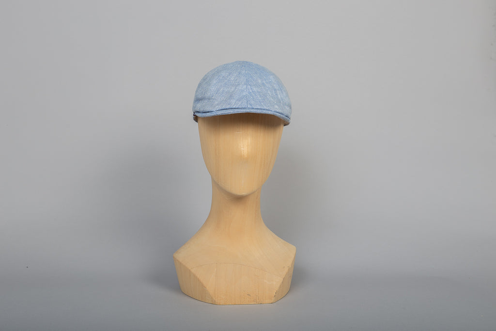 Casquette Eton été chambray bleu ciel packshot face