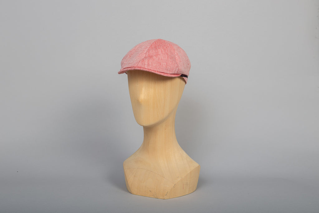 Casquette Eton été chambray rouge packshot 3/4