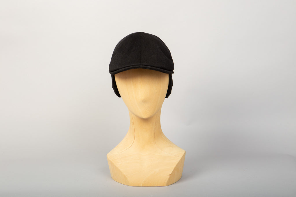 Casquette Eton noir oreilles packshot face
