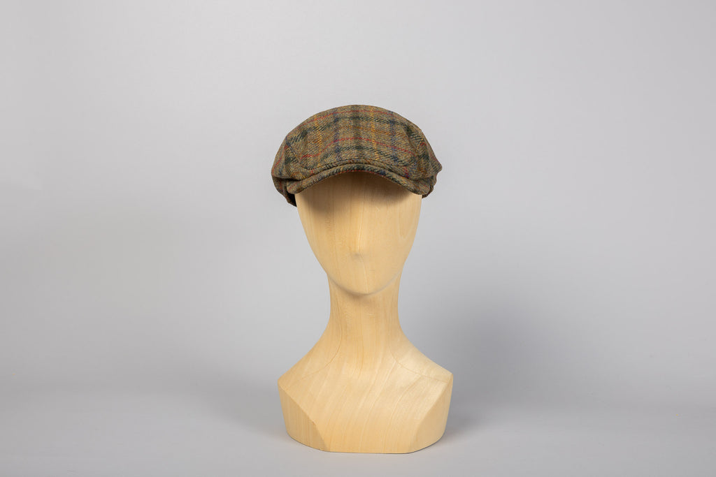 Casquette Ivy Contemporary carreaux vert orange packshot face