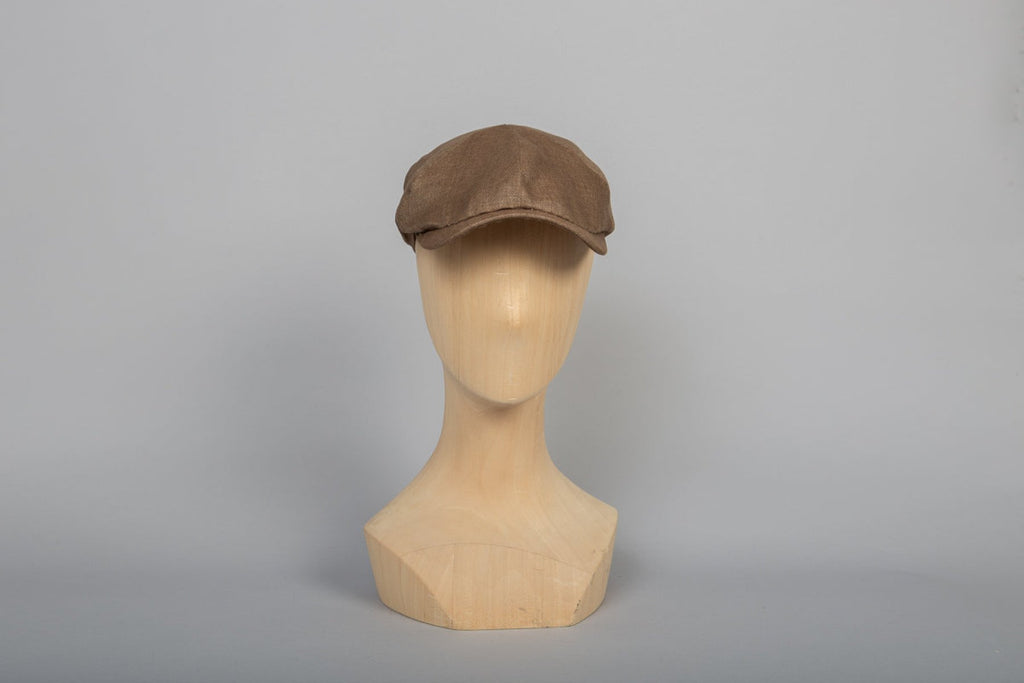 Casquette Newsboy slim été marron packshot face