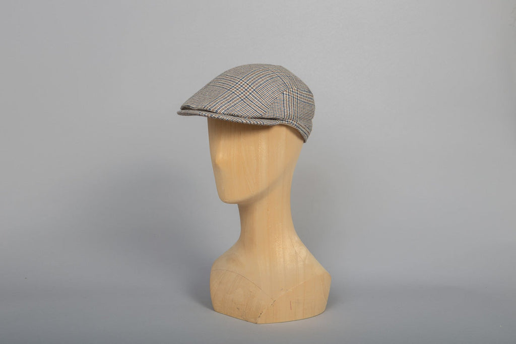 Casquette William été Prince de Galles marron bleu packshot 3/4