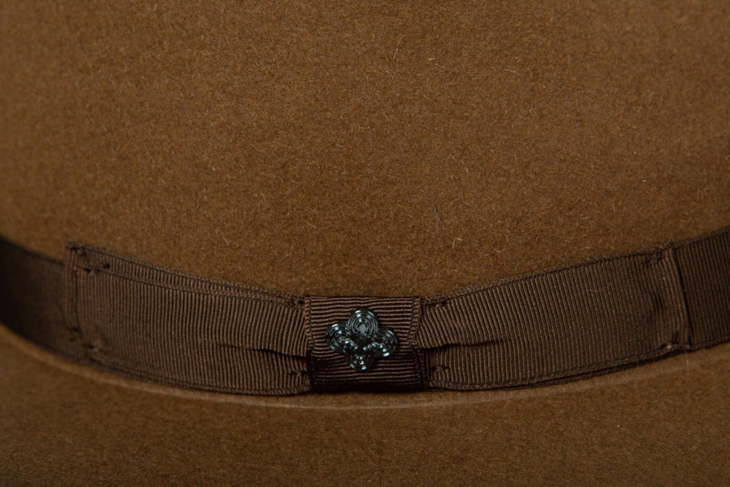 Chapeau Château Margaux feutre cognac packshot zoom