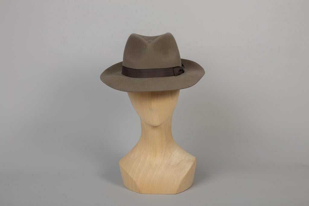 Chapeau Château Margaux feutre sable packshot face