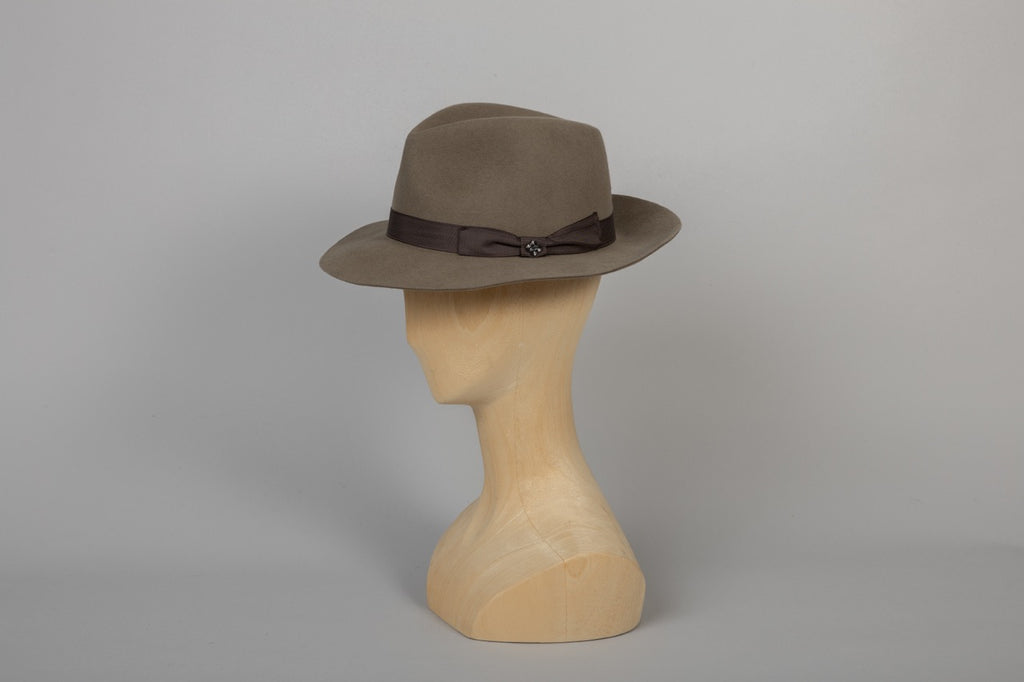 Chapeau Château Margaux feutre sable packshot profil