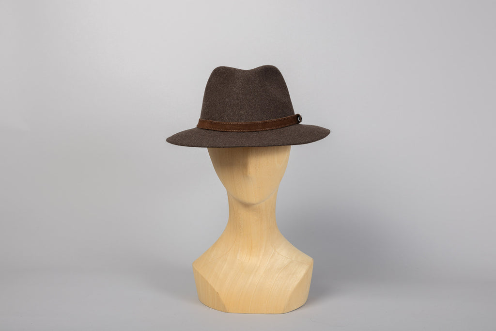 Chapeau Montréal marron packshot face