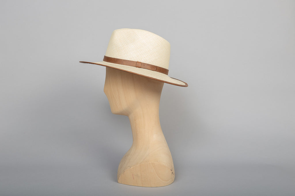 chapeau traveller louisiane cuir profil