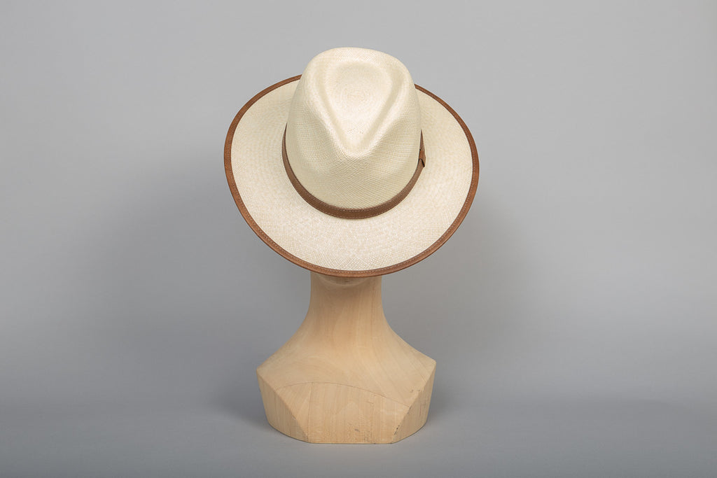 chapeau traveller louisiane naturel cuir calotte