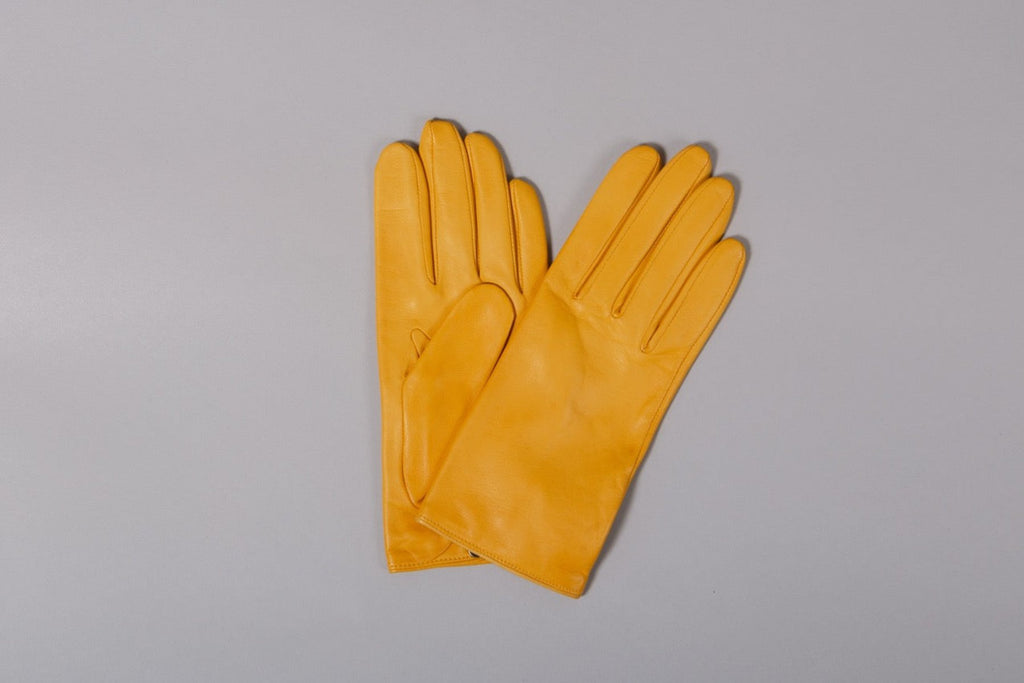 Gants Bel-Ami soie moutarde packshot