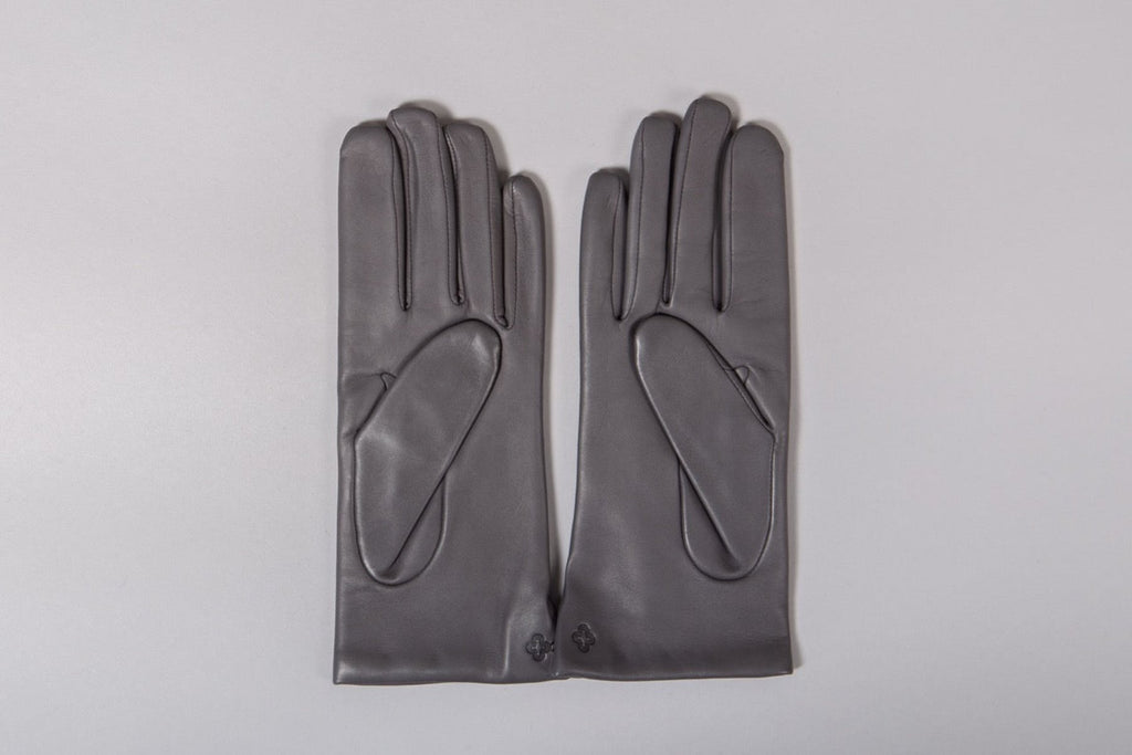 Gants cuir cachemire Scarlett gris packshot