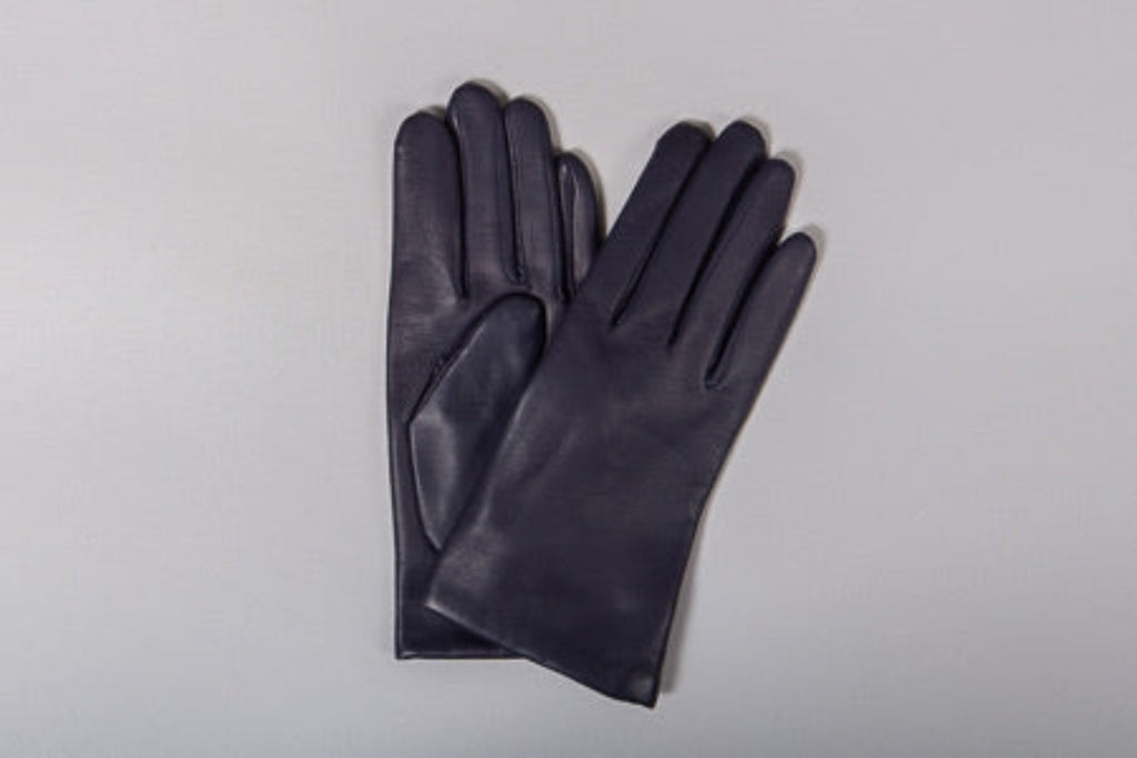 Gants cuir cachemire Scarlett navy packshot