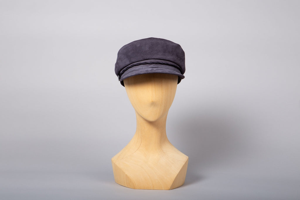 Carnac casquette de marin daim navy packshot face