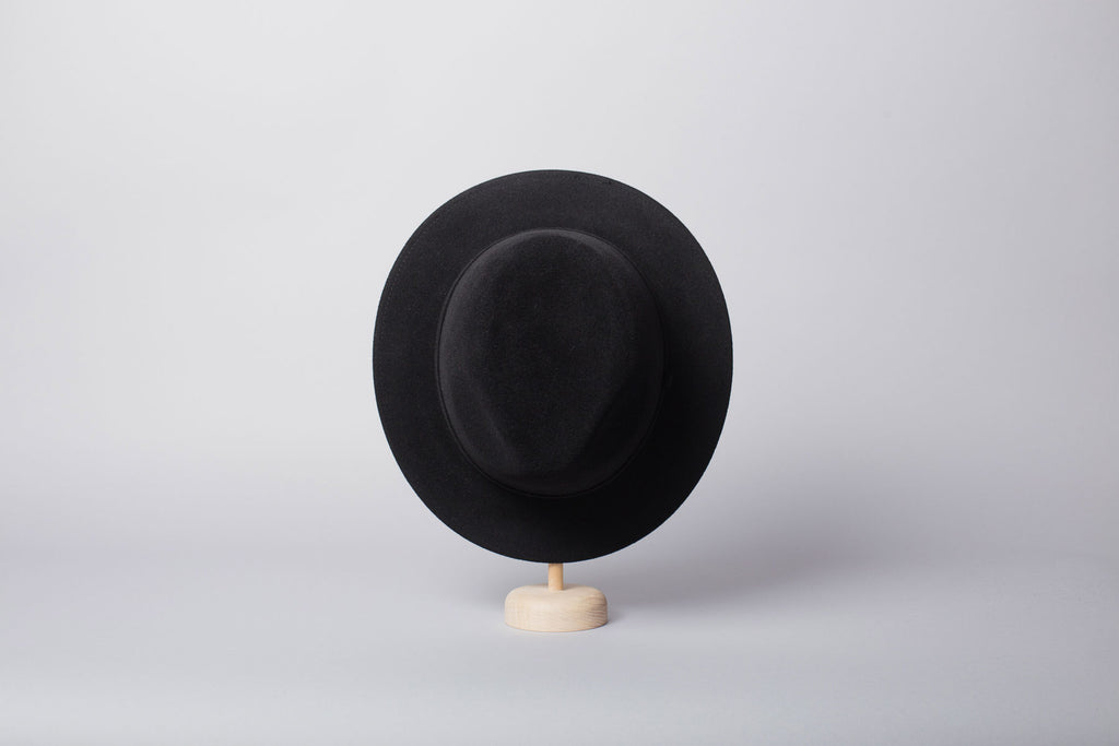 Chapeau Boston feutre noir packshot top