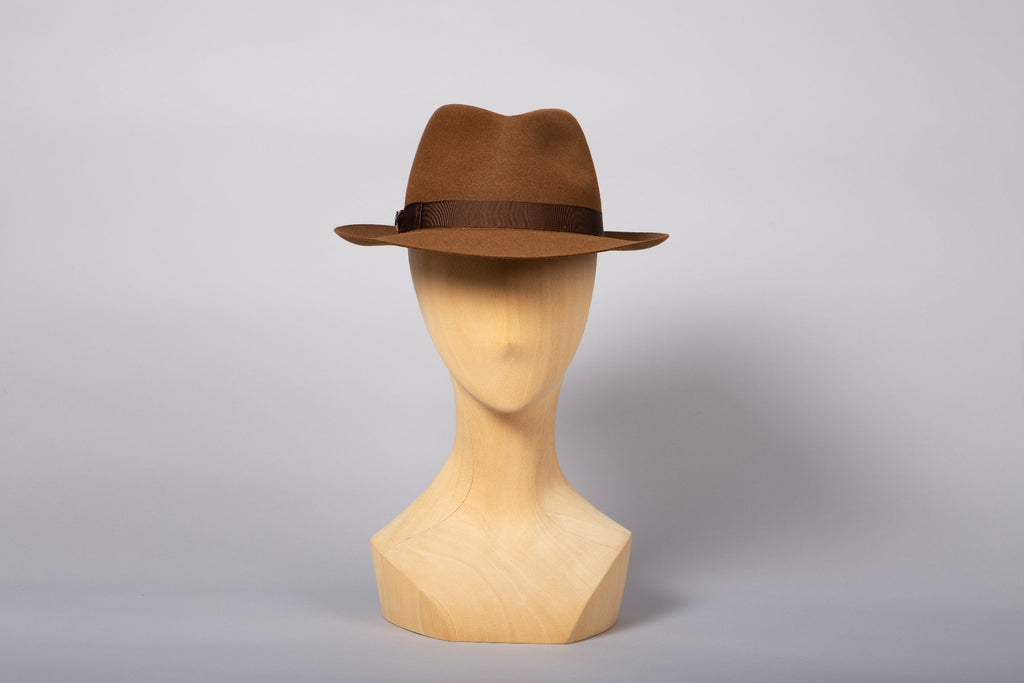 Chapeau Château Margaux feutre cognac packshot face