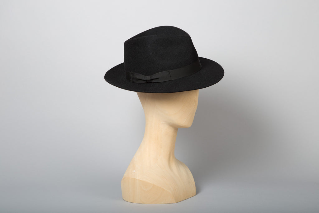 Chapeau Château Margaux feutre noir packchot 3/4