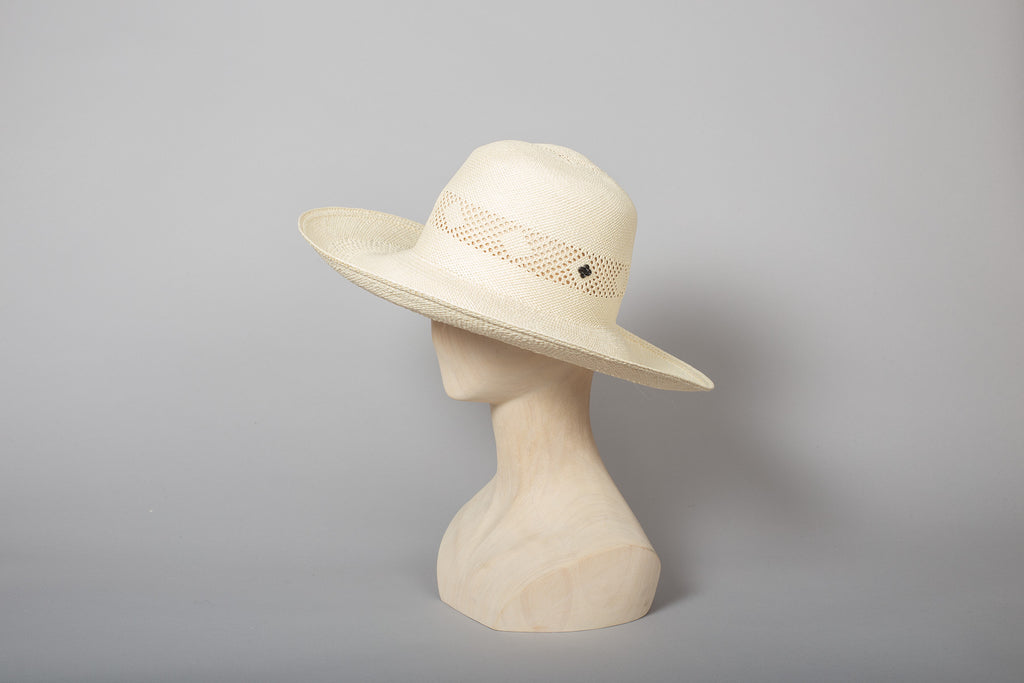 capeline en panama Malaga ajourée relevée