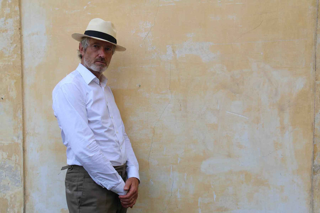 chapeau de panama montecristi porté 3/4