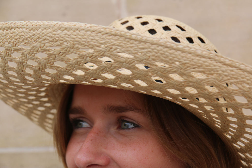 capeline panama sicile ajourée portée